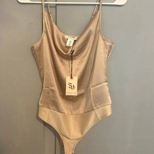 Gold Bodysuit Satin